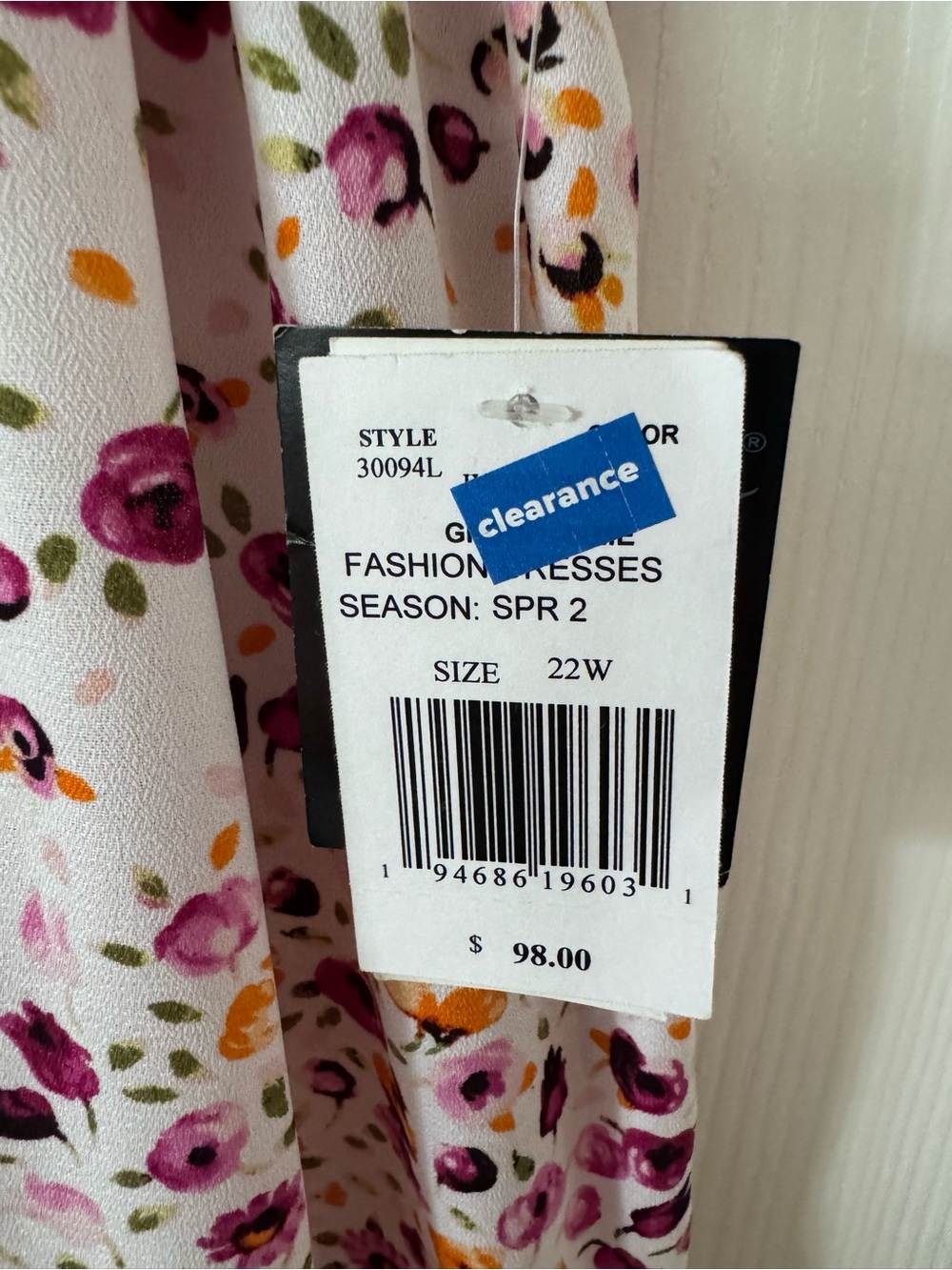 Gabby Skye White Floral Smocked Waist Midi Dress women’s 22w NEW - Picture 2 of 4